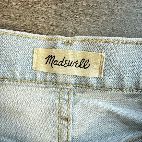 Madewell The Momjean in Harman Wash Raw Hem Light wash 26 - Picture 8 of 16